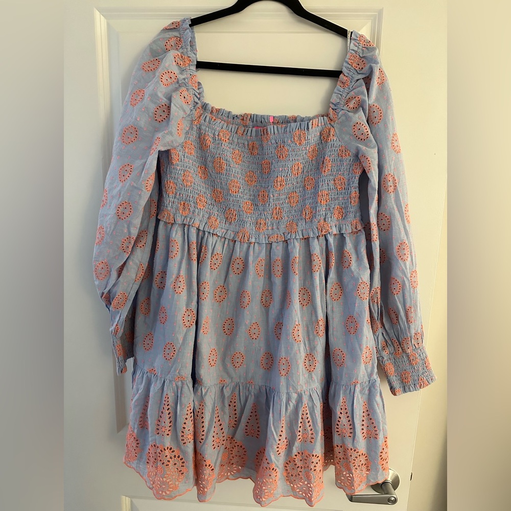 NWT Lilly Pulitzer Rainna Smocked Eyelet Dress
